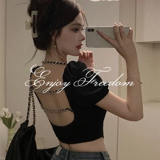 Áo Thun Crop Top Thời Trang Hàn Quốc 2023 Dành Cho Nữ