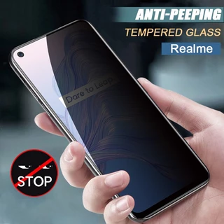 Kính cường lực chống nhìn trộm full màn Cho Realme 5 6 7 8 9 10 Pro 5i 6i 7i 8i 9i C3 C11 C12 C15 C17 C20 C21 C30 C31 C33 C35 C55 C21Y C25 C25S C25Y Narzo 20 30A 50 50i 50A