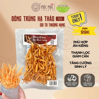 Túi 100gr Đông trùng hạ thảo Mộc Mạc Garden sấy khô