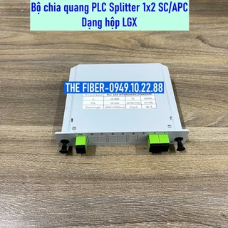 Bộ chia quang PLC Splitter 1x2 SC/APC - Dạng hộp nhựa LGX