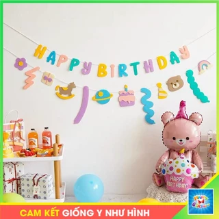 Set dây dạ Happy Birththday trang trí sinh nhật mẫu Hàn Quốc cho mọi lứa tuổi tại nhà