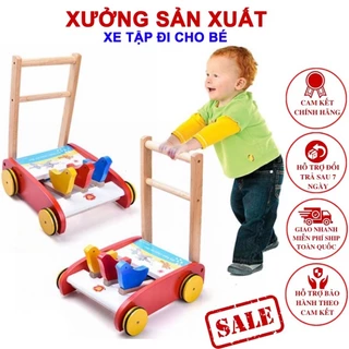 (Xưởng Sản Xuất) Xe tập đi gỗ - xe gà tập đi hình con gà cho bé