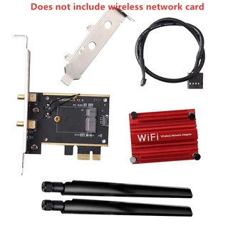 Thẻ WiFi Bluetooth 6 Intel AX200 AX210 9260 8265 8260 M.2 Sang PCIE Express 1X Kèm Ăng Ten NGFF M.2