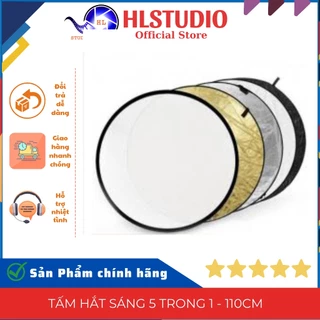 Tấm Hắt Sáng 5 trong 1 HL Studio, đường kính 110cm, dùng cho chụp ảnh chuyên nghiệp