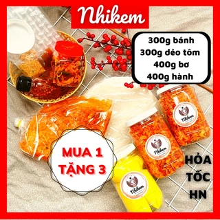 Combo bánh tráng phơi sương muối tôm hành phi( tặng kèm bơ)