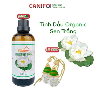 Tinh dầu hoa sen trắng 100ml Canifo có kiểm định chất lượng - Tinh dầu hoa sen nguyên chất, làm thơm nhà, khử mùi