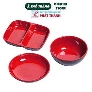 Chén Chấm màu đỏ đen nhựa Melamine cao cấp Fataco Việt Nam đa dạng kiểu dáng