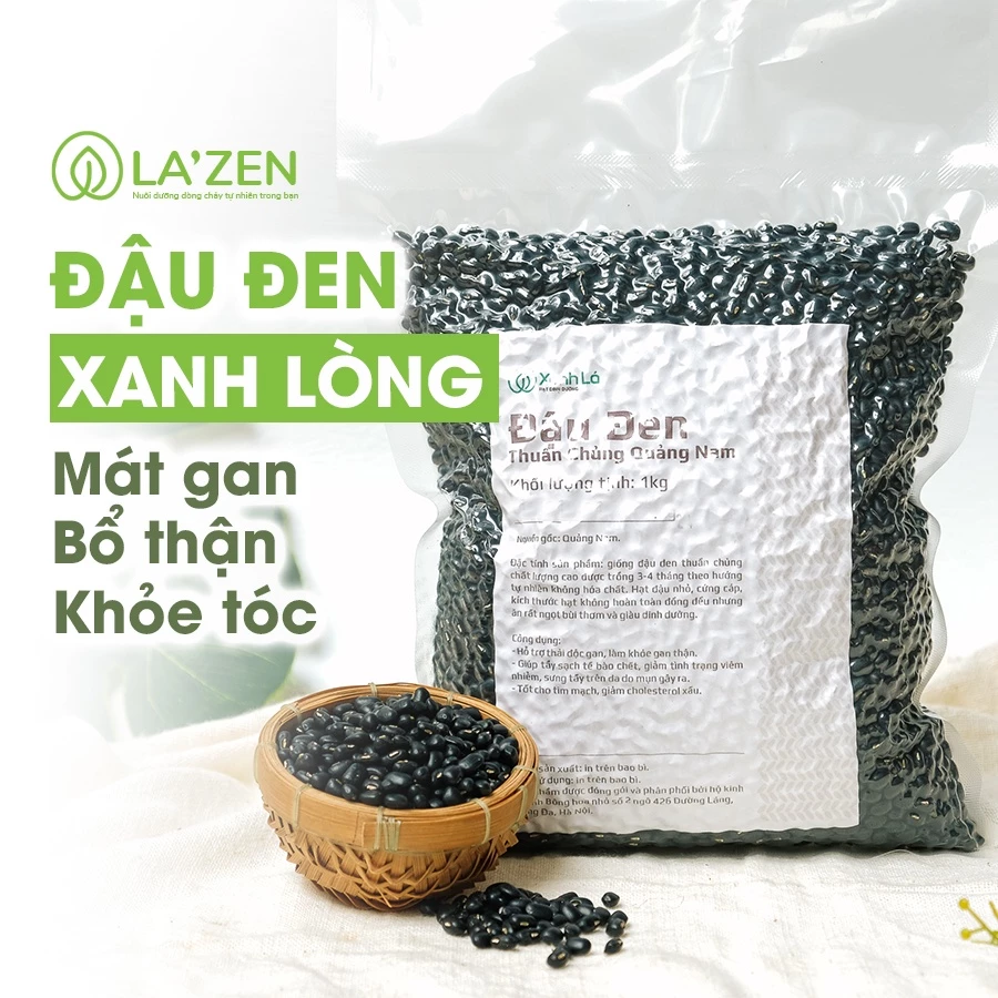 Đậu đen xanh lòng thuần chủng / đỗ đen quê, sạch, không chất bảo quản La'zen