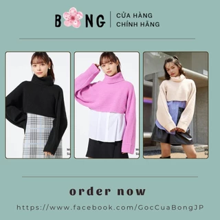 Áo len cổ lọ dáng croptop trẻ trung GU Nhật - Mã 342783