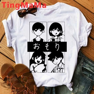 Omori Tee nam anime dạo phố thiết kế áo thun nam manga y2k quần áo truyện tranh