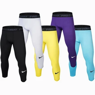 Four Seasons New Outdoor Fitness Running Tight Cropped Pants Men's Basketball Football Quick-Drying Compression Close-Fitting Leggings Men bqK2