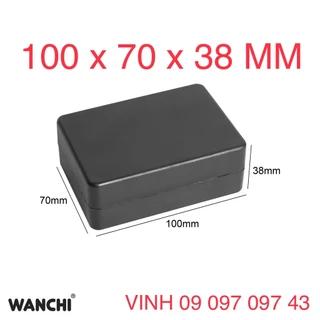 Hộp 100x70x38mm có tặng kèm ốc vít. Hộp nhựa đựng mạch điện tử