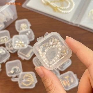 [risingmp] Set 10 Hộp Nhựa Vuông Rỗng Trong Suốt Mini Đựng Trang Sức Hạt Nhỏ Hoặc Bất Kỳ Đồ Dùng Nhỏ Làm Thủ Công Khác