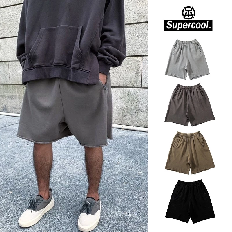 #SupercooL# Quần Nỉ Bông Nam Thể Thao Baggy Big Size Quần Short đùi Côtton Cao Cấp Phong Cách âu Mỹ Streetwear Thương Hiệu Túi Hộp Trơn Vải Thoáng Nhanh Khô Thấm Hút Mồ Hôi Tốt Vải Cotton Dày Dặn Chạy Bộ Thể Dục Bóng Rổ Cầu Lông đi Biển Thời Trang