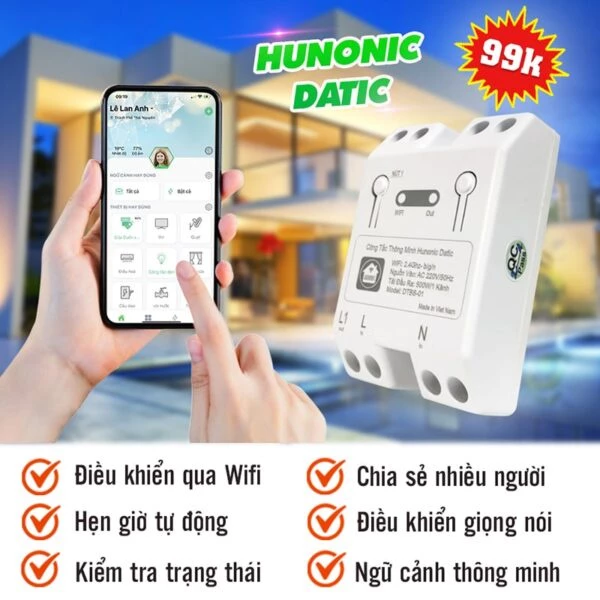 Công Tắc Thông Minh Hunonic Datic