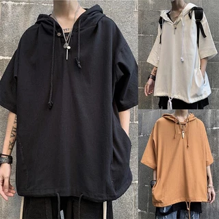 Áo Hoodie Ngắn Tay Màu Sắc Thời Trang Mùa Hè Cho Nam