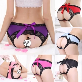 Adults Women Underwear Backless Breathable Lace Panties Polyester Sexy