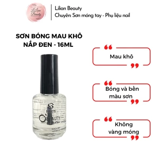 SƠN MÓNG TAY - SƠN BÓNG MAU KHÔ CAO CẤP 16ML - NẮP ĐEN