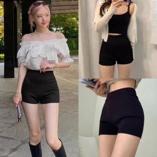 Quần Black Funoff Short Biker Short Dáng Ngắn Nữ Nâng Mông Mùa Hè Năng Động Quần đùi nữ mặc ở nhà thể thao tập gym biển