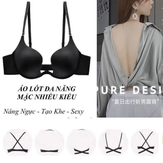 M45. (Tặng kèm dây) Áo ngực Multiway tạo 7 kiểu mặc áo hở lưng sexy, áo lót tạo khe nâng ngực hở lưng (miễn ship)