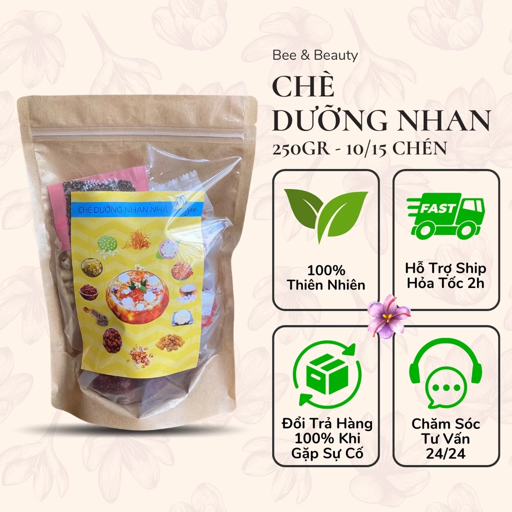 Chè dưỡng nhan tuyết yến Beebeauty bịch 250gr