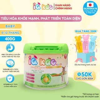 Sữa bột IQ KAO BABY giúp trẻ ăn ngon tiêu hóa tốt hỗ trợ tăng cân, tăng sức đề kháng hộp 400g