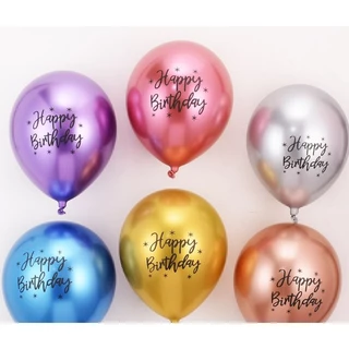 [15K/5 bóng] Bóng siêu nhũ in chữ Happy Birthday trang trí tiệc sinh nhật, Fubao Store