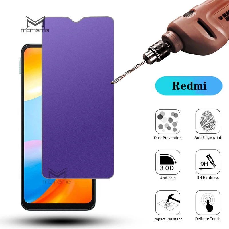 Kính cường lực chống bám vân tay toàn màn hình cho Xiaomi Redmi 13C A3 Note 13 12C Note 12 12s A2+ A1 10 5G 10C 10A 9T 9A 9C 8A Note 11 11s 10s 9 9s 8 7 Pro Max