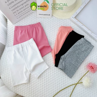 Quần Legging Bé Gái KIMCHIBABY Chất Cotton Spandex Co Giãn 4 Chiều Cực Thoải Mái, Legging Đùi Cho Bé Mặc Mùa Hè LG2201