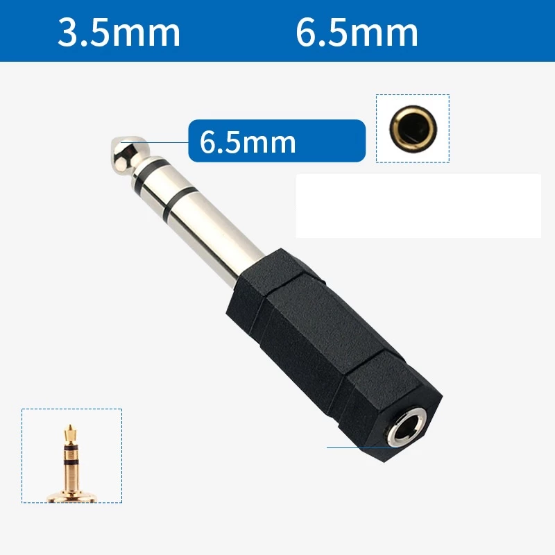 Đầu Jack Chuyển Đổi I Jack Chuyển 3.5 Sang 6.5 I Jack Chuyển 6.5 sang 3.5 Đen