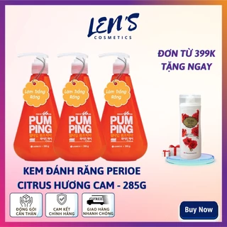 [TP HCM] Chai Kem Đánh Răng Perioe Citrus hương Cam Pumping Hàn Quốc 285g siêu tiết kiệm