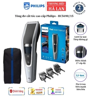 Tông đơ cắt tóc Philips Series 5000 HC5690/15 hair trimmers/clipper Black, Silver