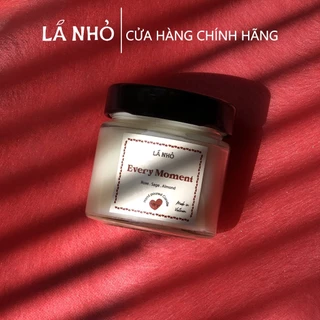 Nến thơm quà tặng thủ công LÁ NHỎ - Every Moment (Rose + Sage + Almond) -Tinh tế - Ngọt ngào