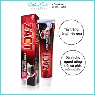 Kem Đánh Răng Trắng Răng Thơm Miệng ZACT LION Stain Fighter Tootpaste 190g |KĐR cho người uống trà, cafe, hút thu﻿ốc lá