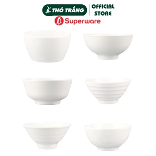 Chén cơm trắng nhựa Melamine Srithai Superware Thái Lan cao cấp