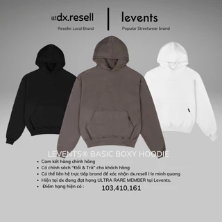 Áo Khoác Levents® BASIC BOXY HOODIE (Brown,Black,White) Unisex dx.resell