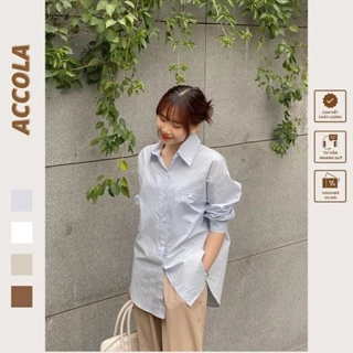 Áo sơ mi nữ freesize chất liệu thô cotton by Accola Made 0901