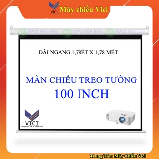 Màn Chiếu Treo Tường 100inch - 1m78 x 1m78. Màn phù hợp cho tất cả các dòng máy chiếu led, máy chiếu phổ thông hiện nay