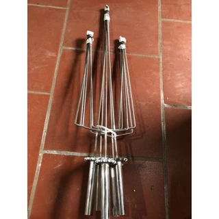 Xiên inox nướng gà, nướng vịt loại to dài có răng quay (dài 80 cm)