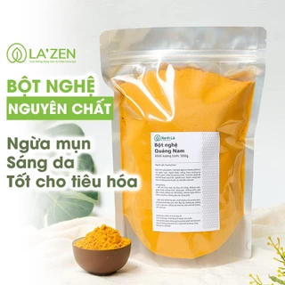 Bột nghệ vàng nguyên chất organic đắp mặt ngừa mụn, giảm thâm, sáng da La'zen