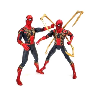Đồ Chơi Mô Hình Người Nhện Spiderman, iron man - Marvel ( có khớp cử động có đèn led) chi tiết sắc nét