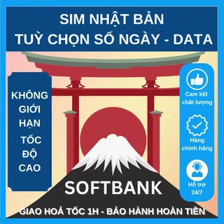 SIM eSIM Nhật Bản du lịch 3 4 5 6 7 8 10 14 ngày không giới hạn dung lượng 4G 5G mạng SOFTBANK