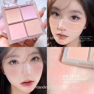 Herorange Bốn Màu Blush Cheek Tím Cheek Xanh Mờ Thiên Nhiên Chống Thấm Nước Mật Ong Đào Trang Điểm