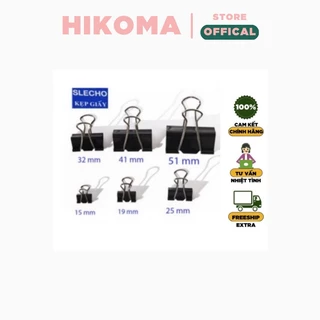 Kẹp giấy - kẹp bướm ( kẹp tài liệu) Double clip slecho hộp 12 cái - HIKOMA STORE