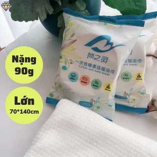 Khăn Tắm Nén Chất Liệu cotton Dùng Một Lần Kích Thước 70x140cm