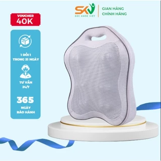 Máy massage lưng cột sống, gối mát xa cổ vai gáy SKV-V56, mát xa nhật bản, xoa bóp 4D, 3 mức nhiệt sưởi ấm, vải cao cấp