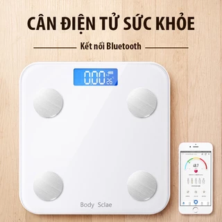 Cân Điện Tử Sức Khỏe Thông Minh Bluetoooth, Cân Bluetooth Phân Tích Chỉ Số Cơ Thể Màn Hình Hiển Thị LCD