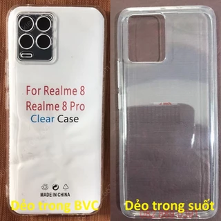 Ốp lưng Realme 8 / 8 pro dẻo trong suốt, có viền bảo vệ cam bền đẹp