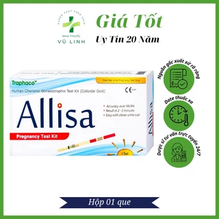 (CHE TÊN) Que thử thai bản lớn 4mm Allisa của hãng Traphaco (Hộp 1 test)