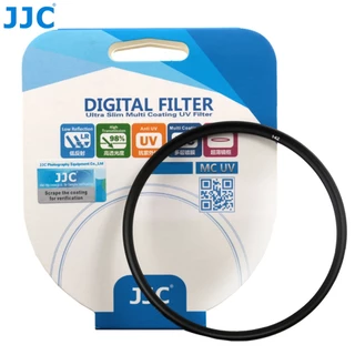 JJC 49mm A+ Kính lọc UV Filter bảo vệ kính quang học siêu mỏng nhiều lớp chống trầy màu đen bạc cho camera không gương lật SLR